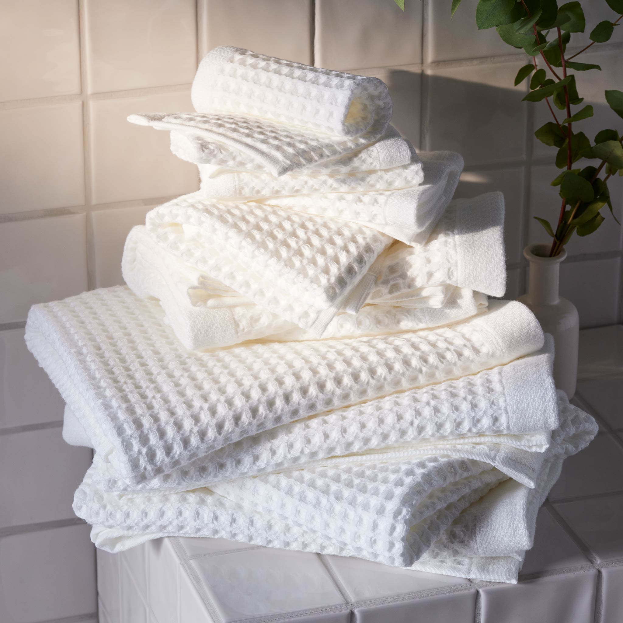 Dreamweave Waffle Bath Towels Set of 2 D7