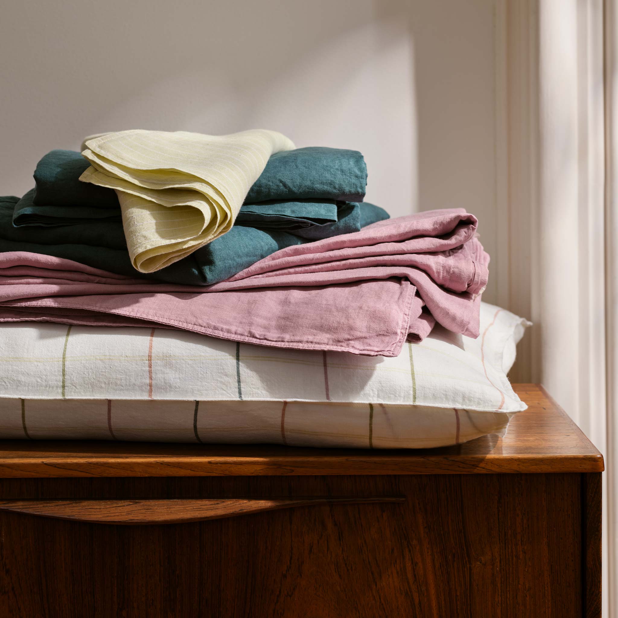Washed European Linen Core Sheet Set H8